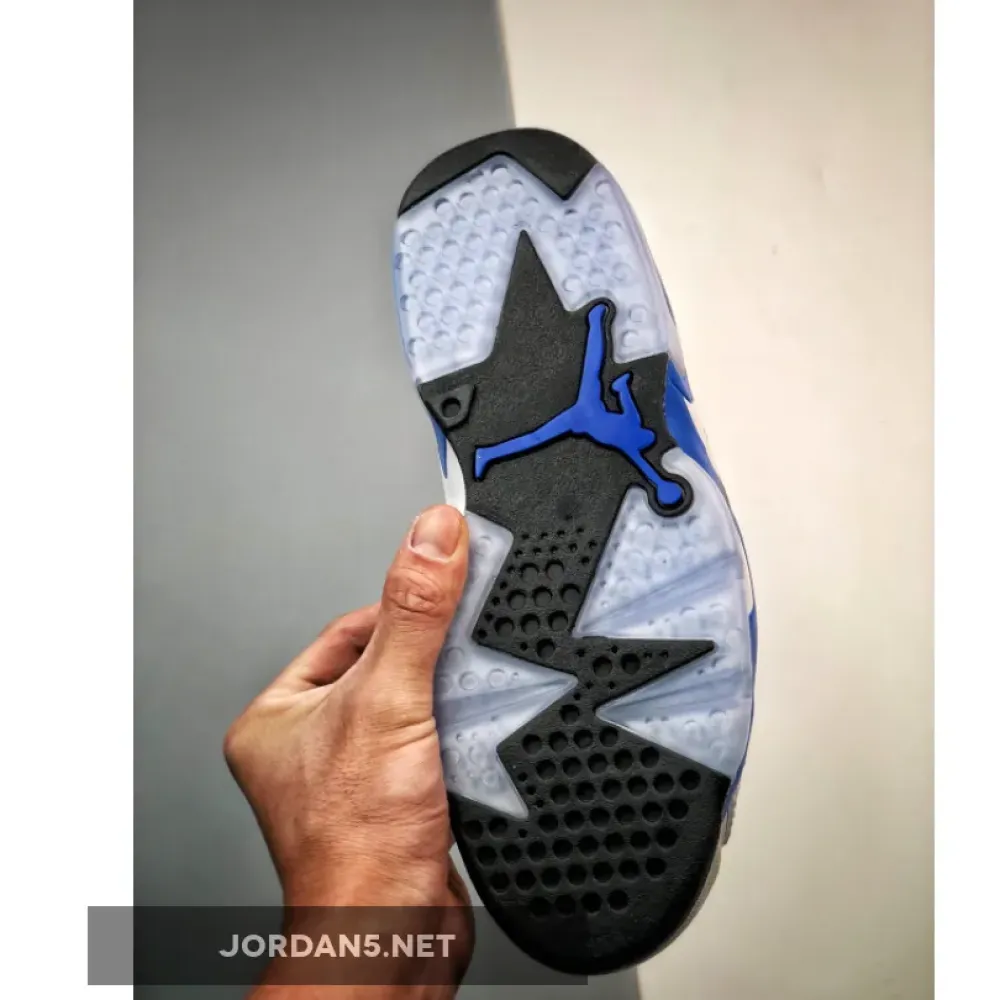 Air Jordan 6 Retro White/Sport Blue-Black  384664-107