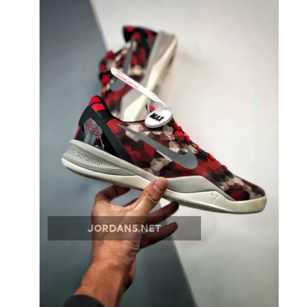 Nike Kobe 8 System ‘Milk Snake’ University Red/Sail-Noble Red-Pearl Grey 555035-601