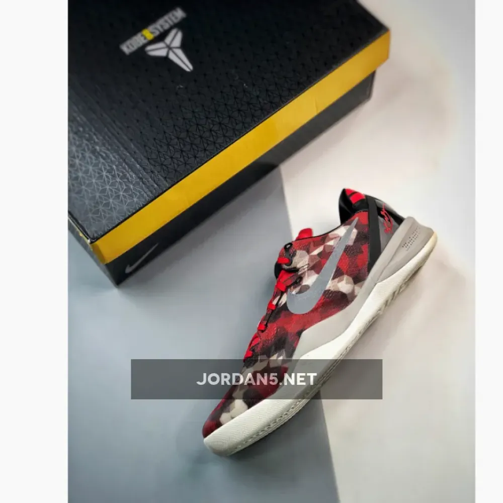 Nike Kobe 8 System ‘Milk Snake’ University Red/Sail-Noble Red-Pearl Grey 555035-601