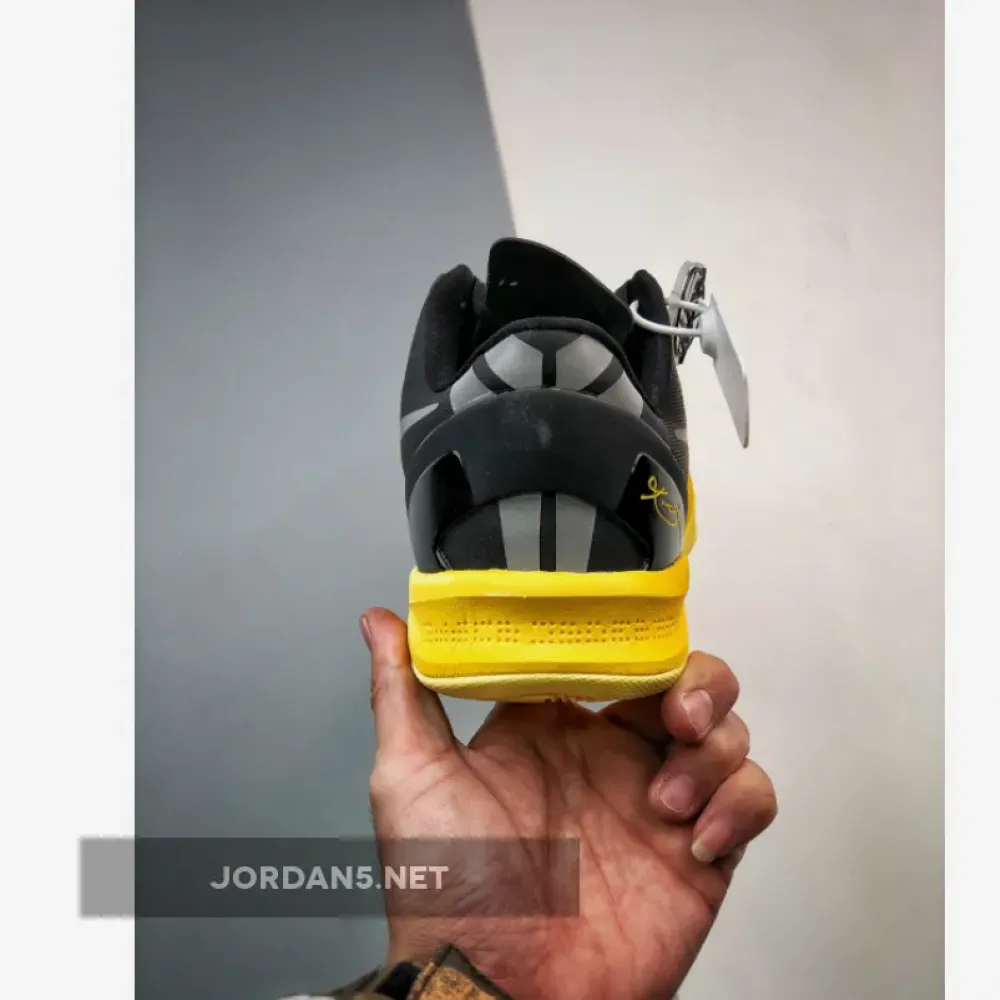 Nike Kobe 8 System Black/Strata Gray-Vivid Sulphur-Electric Yellow 555035-001