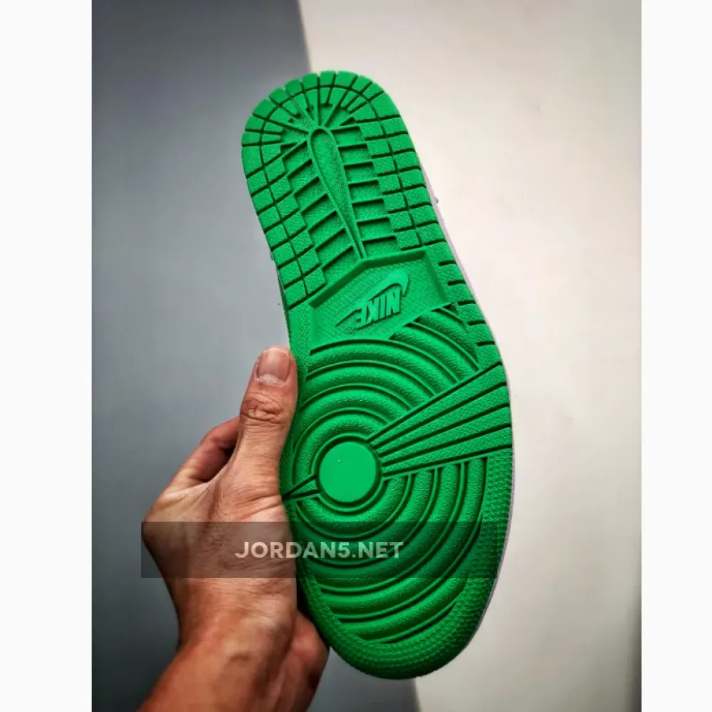 Air Jordan 1 Low Black/Lucky Green-White  553558-065