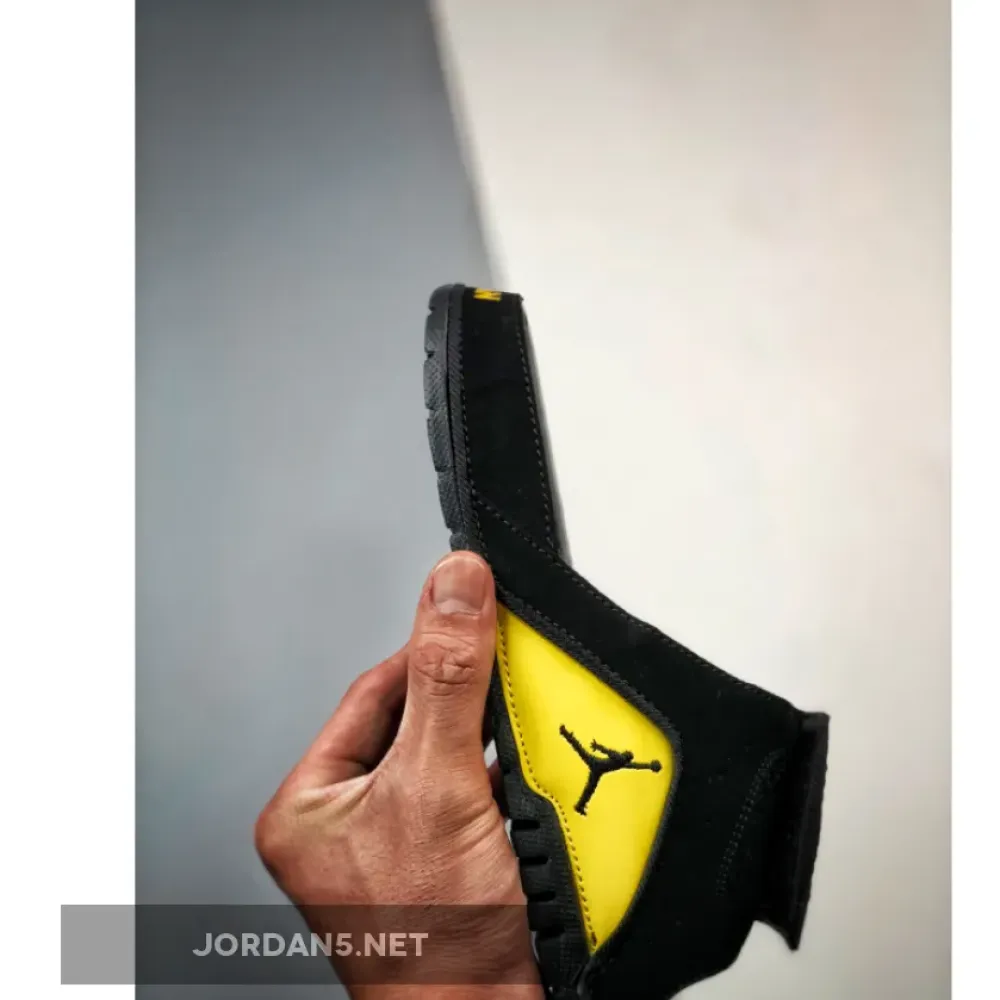 jordan hydro 4 slide thunder black yellow  532225-017
