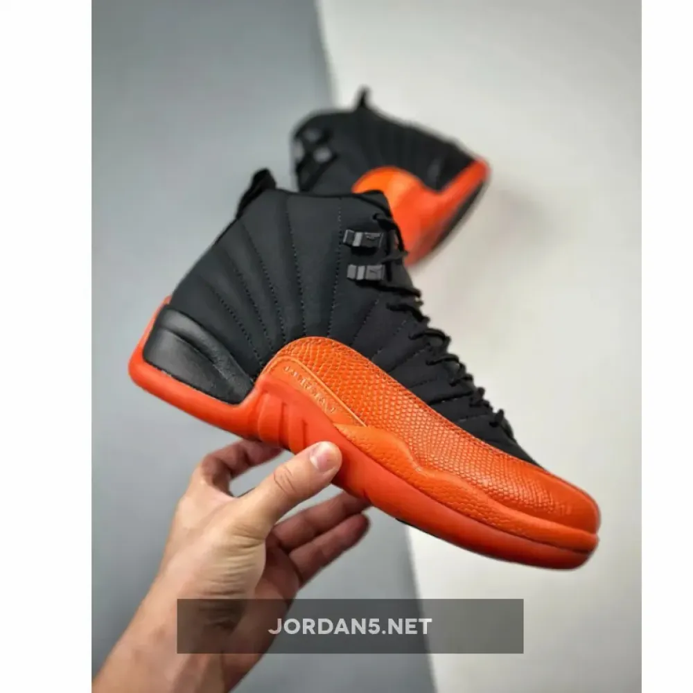 Air Jordan 12 Black/Brilliant Orange-White  FD9101-081
