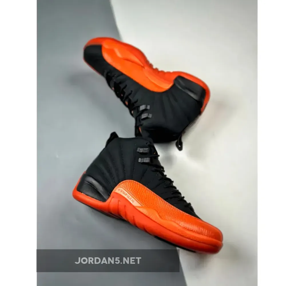 Air Jordan 12 Black/Brilliant Orange-White  FD9101-081