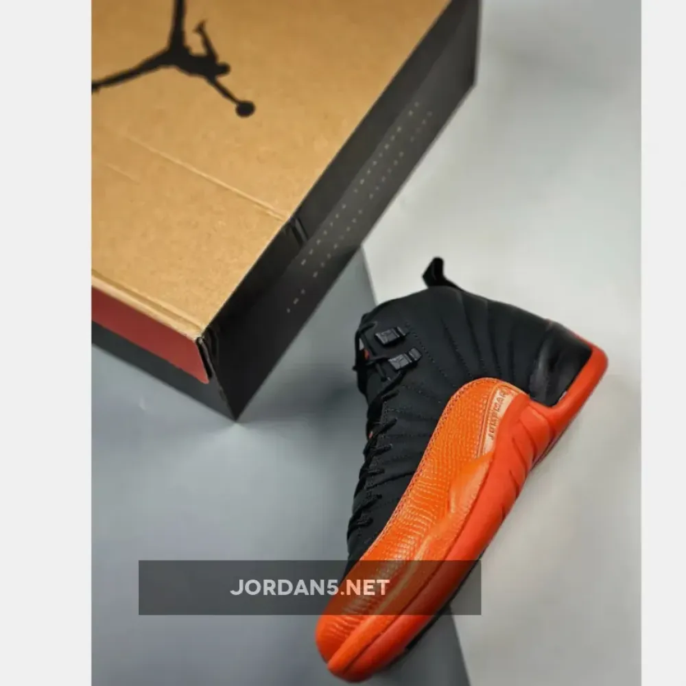 Air Jordan 12 Black/Brilliant Orange-White  FD9101-081