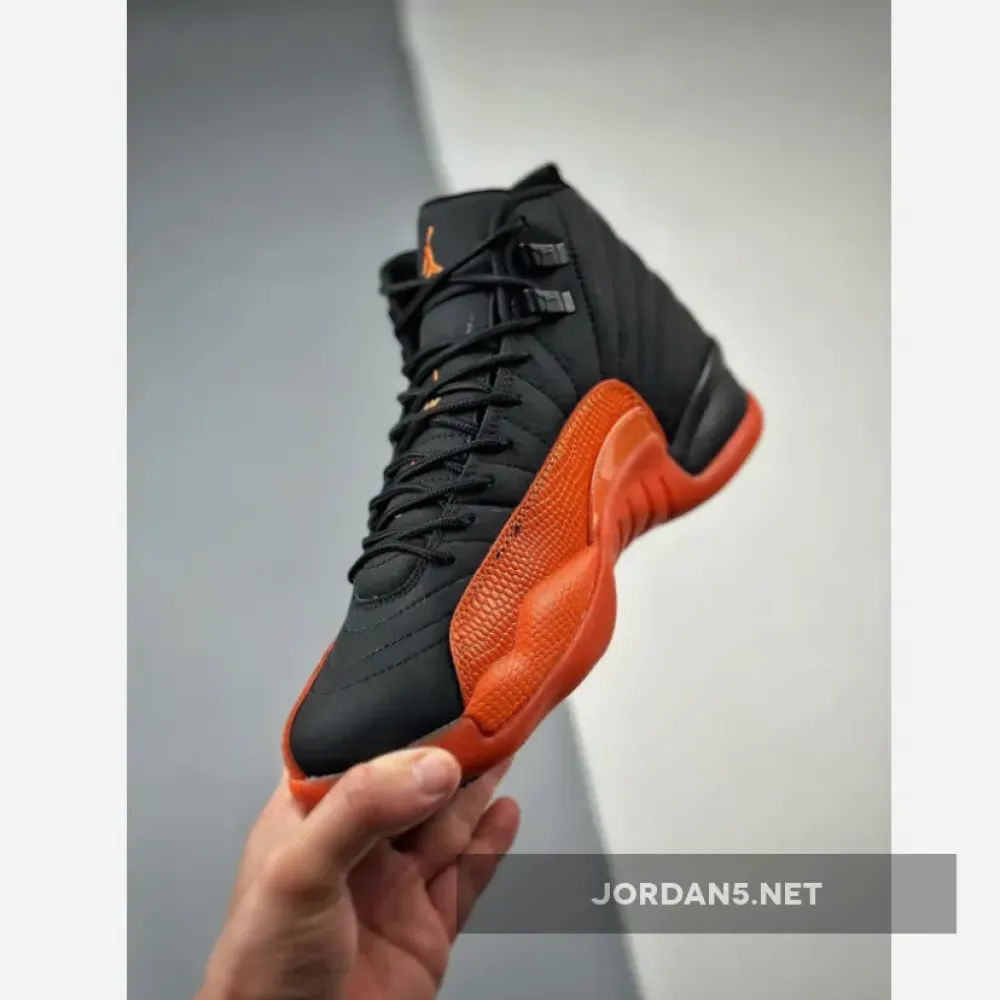Air Jordan 12 Black/Brilliant Orange-White  FD9101-081