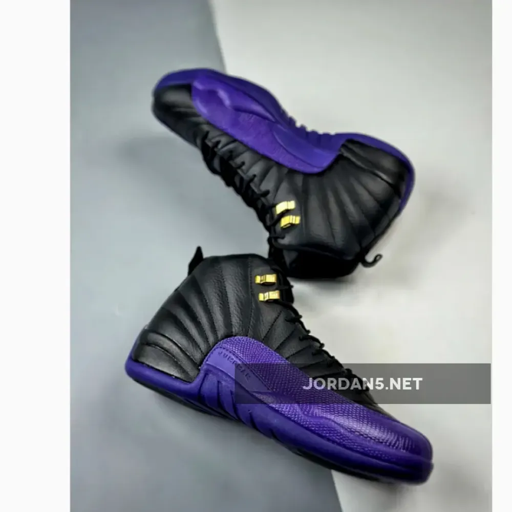 Air Jordan 12 Black/Field Purple-Metallic Gold-Taxi  CT8013-057