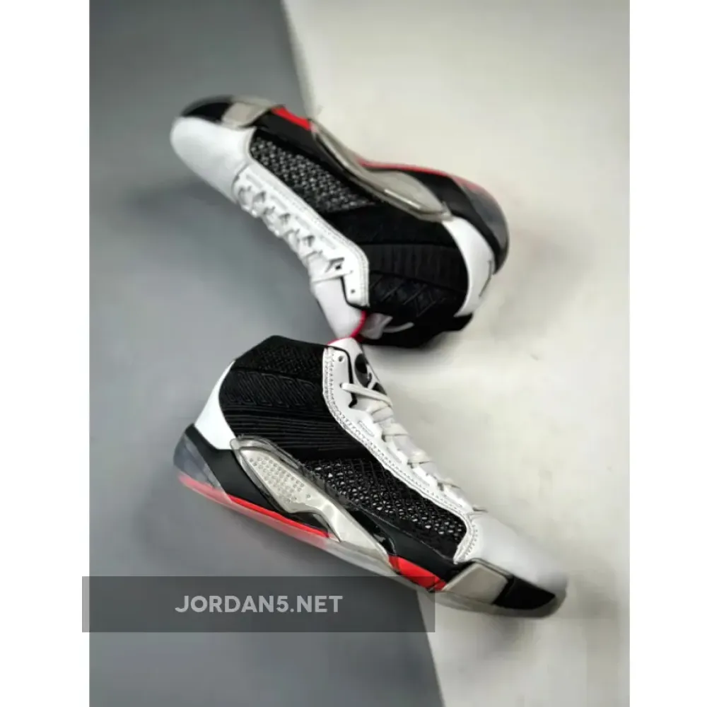 Air Jordan 38 “Fundamentals” White/Siren Red/Black  DZ3356-106