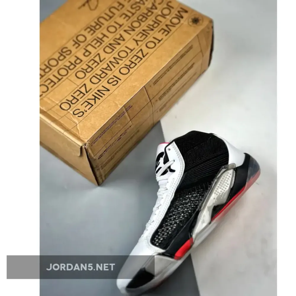 Air Jordan 38 “Fundamentals” White/Siren Red/Black  DZ3356-106