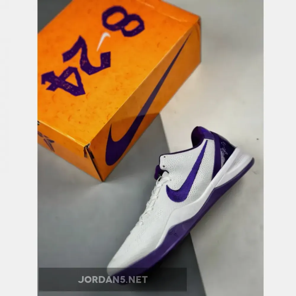 Nike Kobe 8 White/Court Purple  FQ3549-100