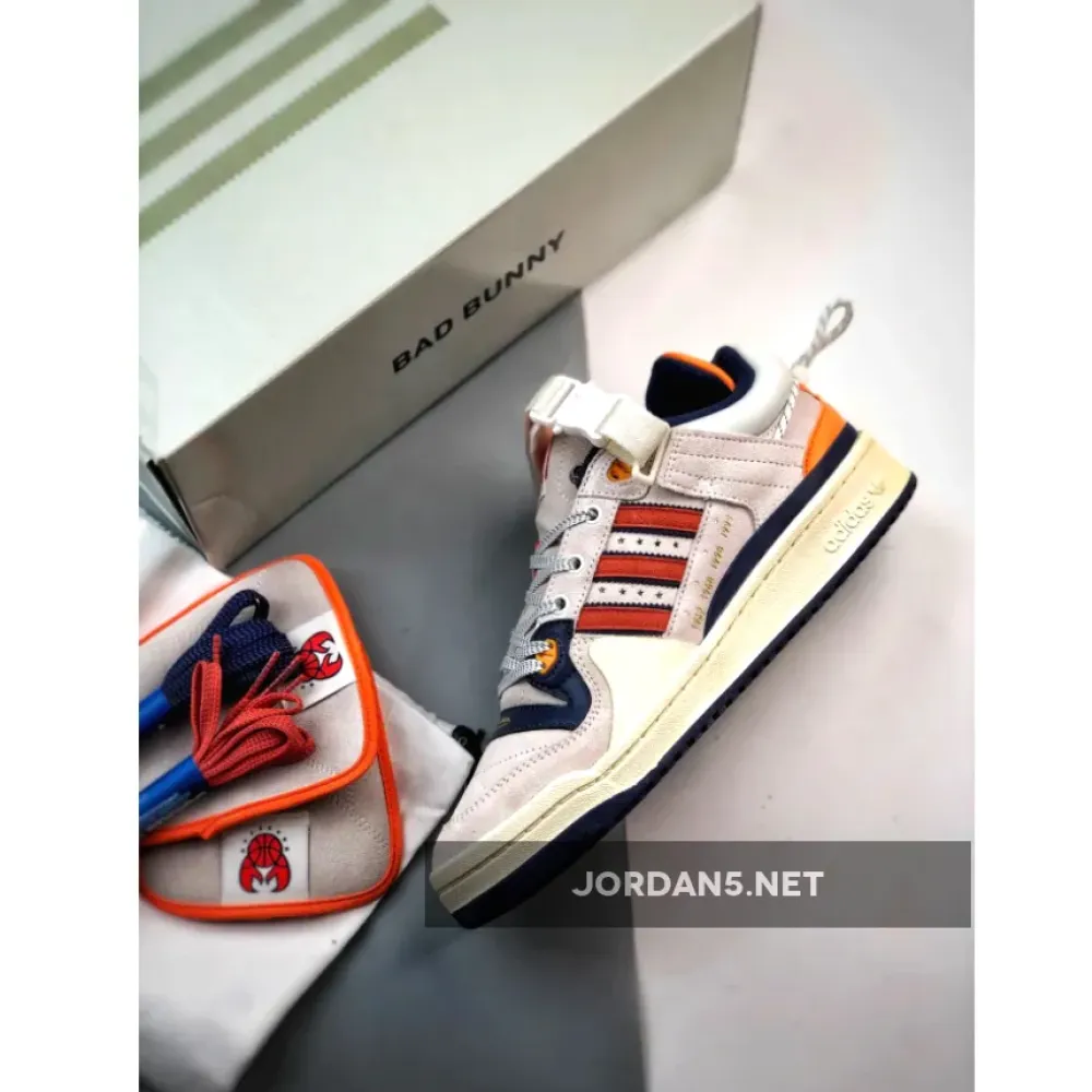 Bad Bunny x Adidas Forum Low Cangrejeros White/Bright Red-Night Sky  GZ9796