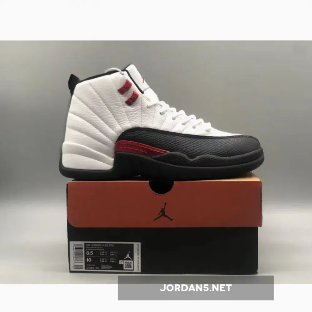 Air Jordan 12 Red Taxi White/Gym Red/Black  CT8013-162
