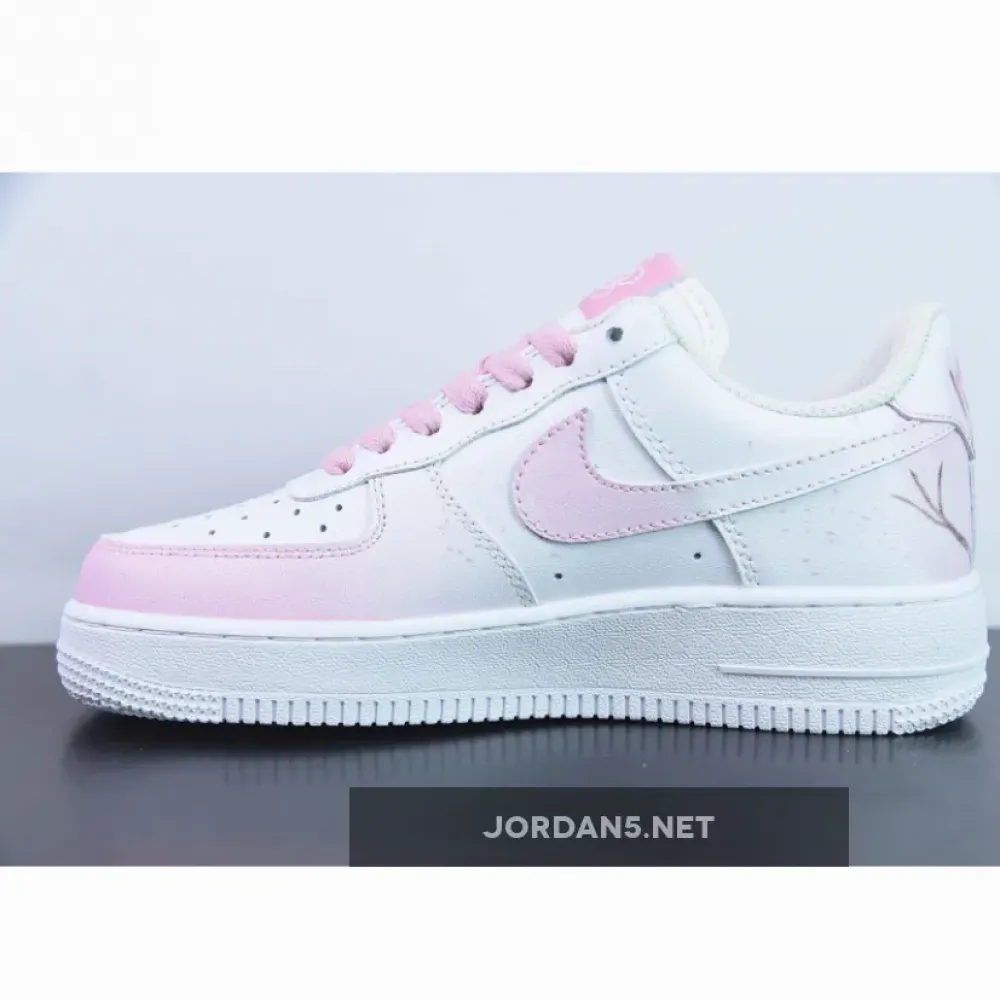 Custom Nike Air Force 1 Low “Cherry Blossom” White