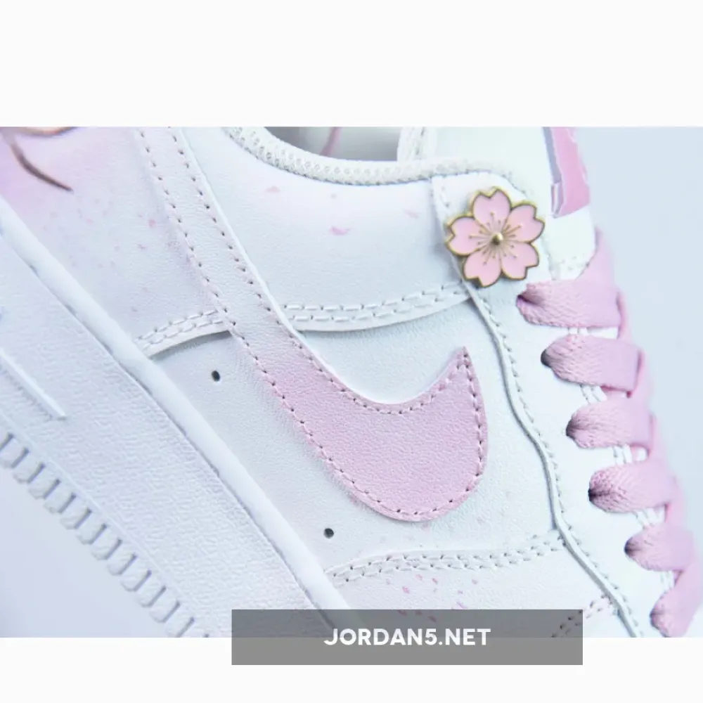 Custom Nike Air Force 1 Low “Cherry Blossom” White