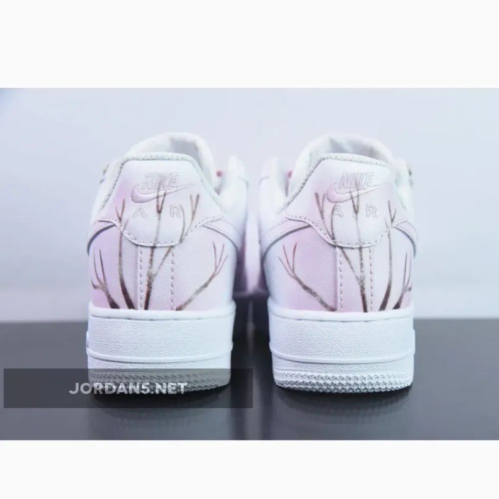 Custom Nike Air Force 1 Low “Cherry Blossom” White
