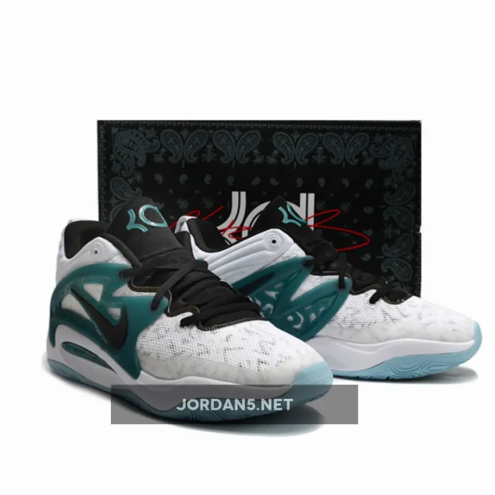 Nike KD 15 White/Black-Geode Teal  FN8009-100