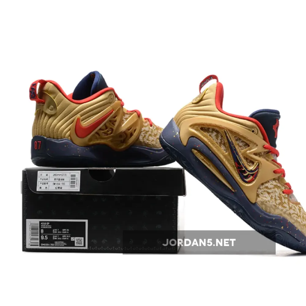 Nike KD 15 “Olympic” Metallic Gold/Midnight Navy DC1975-700