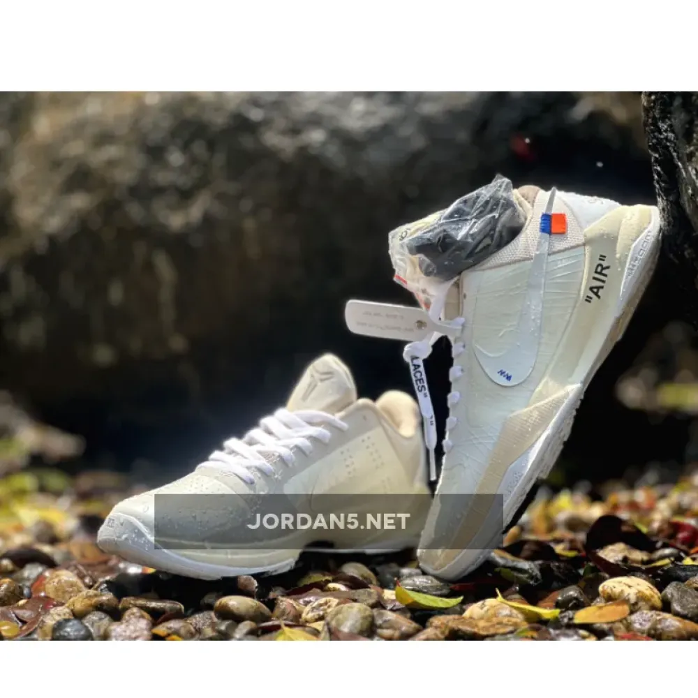 Undefeated x Custom Nike Kobe 5 Protro Rice White