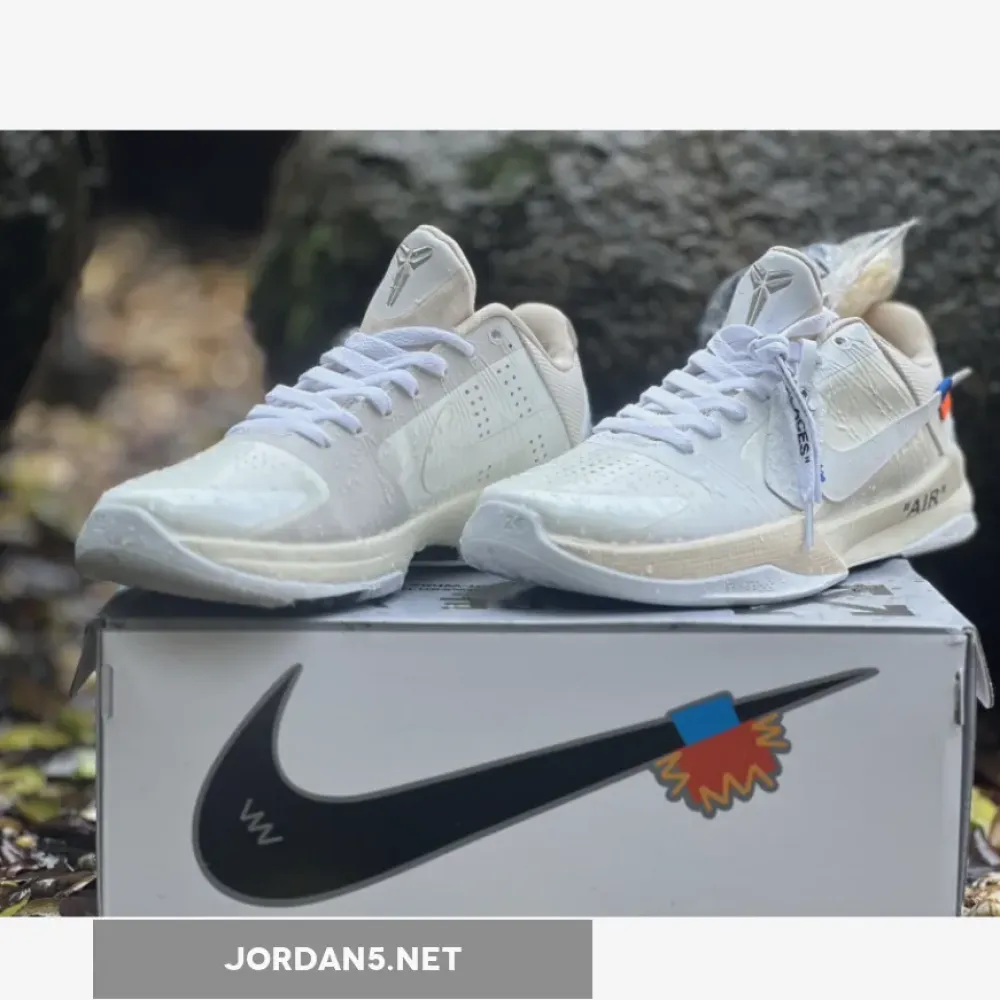 Undefeated x Custom Nike Kobe 5 Protro Rice White