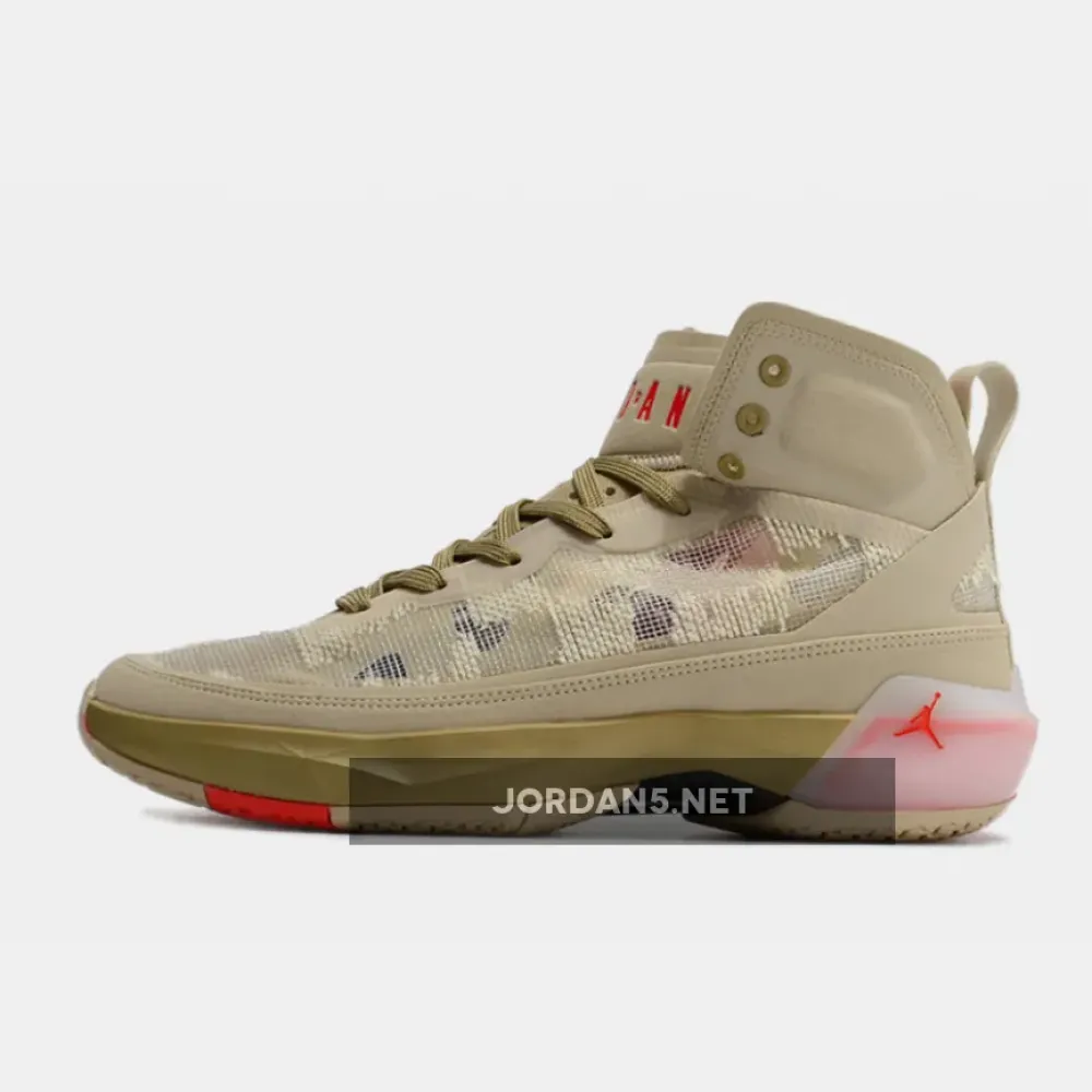 Air Jordan 37 PRM Rattan/Limestone/Black/Siren Red  FD6721-200