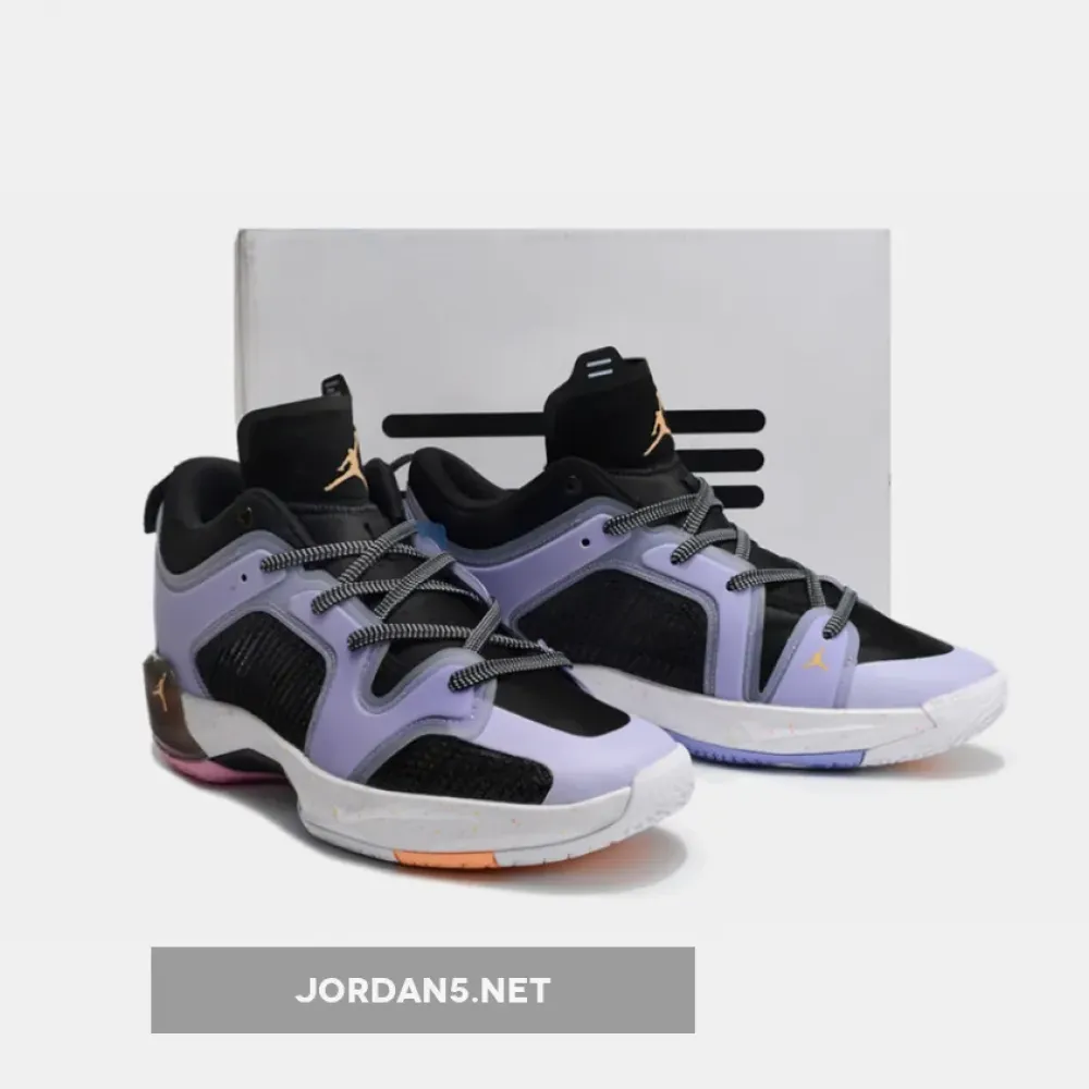 Air Jordan 37 Low “Dongdan” Black/Orange Chalk-Lilac Ice FD8701-001