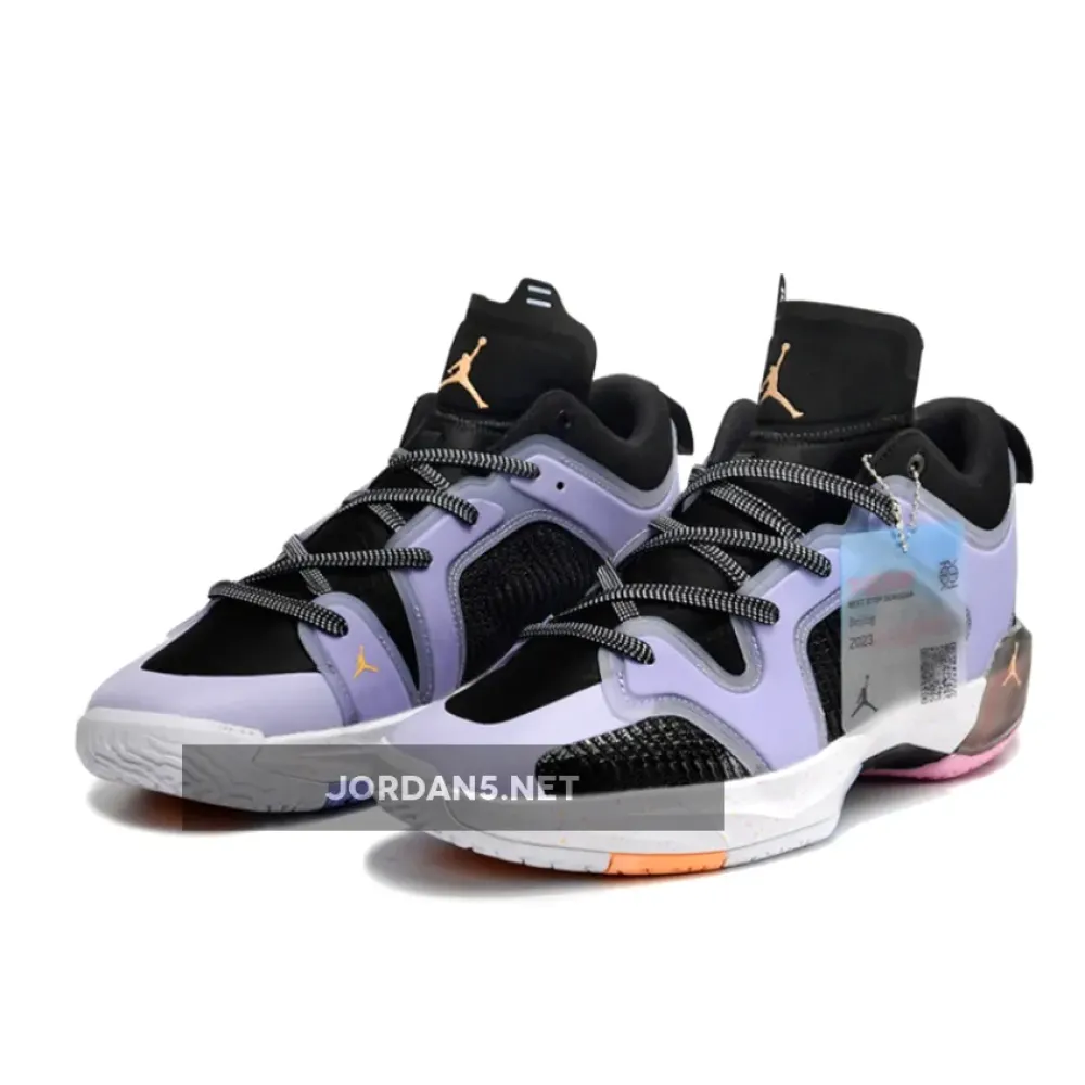 Air Jordan 37 Low “Dongdan” Black/Orange Chalk-Lilac Ice FD8701-001