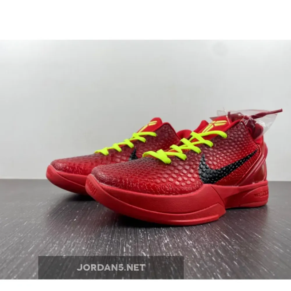 Nike Kobe 6 Protro Reverse Grinch Bright Crimson/Black  FV4921-600