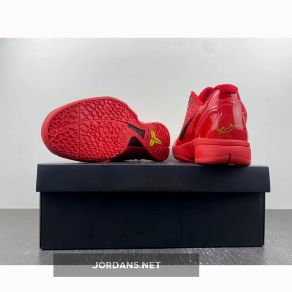 Nike Kobe 6 Protro Reverse Grinch Bright Crimson/Black  FV4921-600