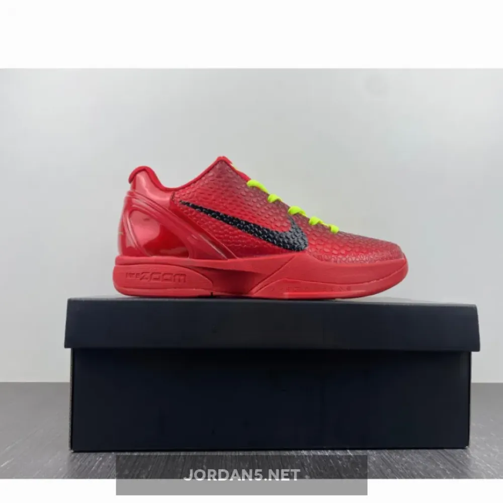 Nike Kobe 6 Protro Reverse Grinch Bright Crimson/Black  FV4921-600