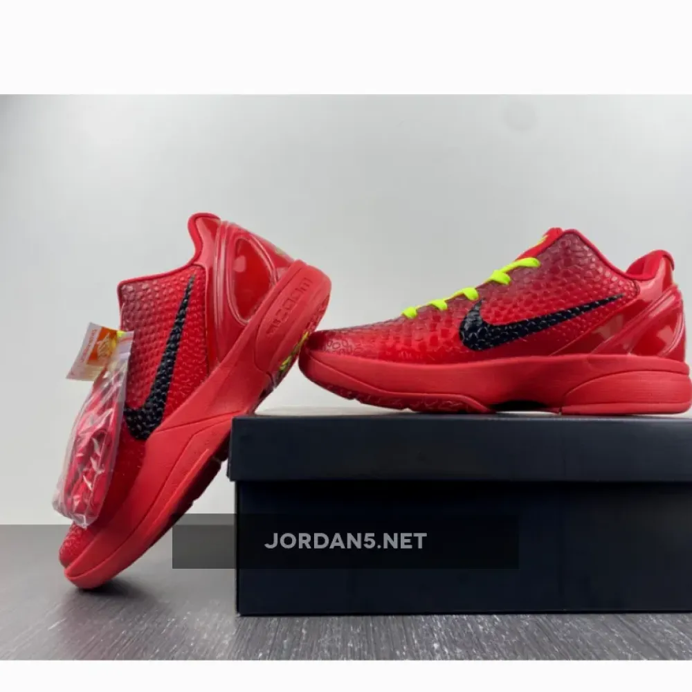 Nike Kobe 6 Protro Reverse Grinch Bright Crimson/Black  FV4921-600