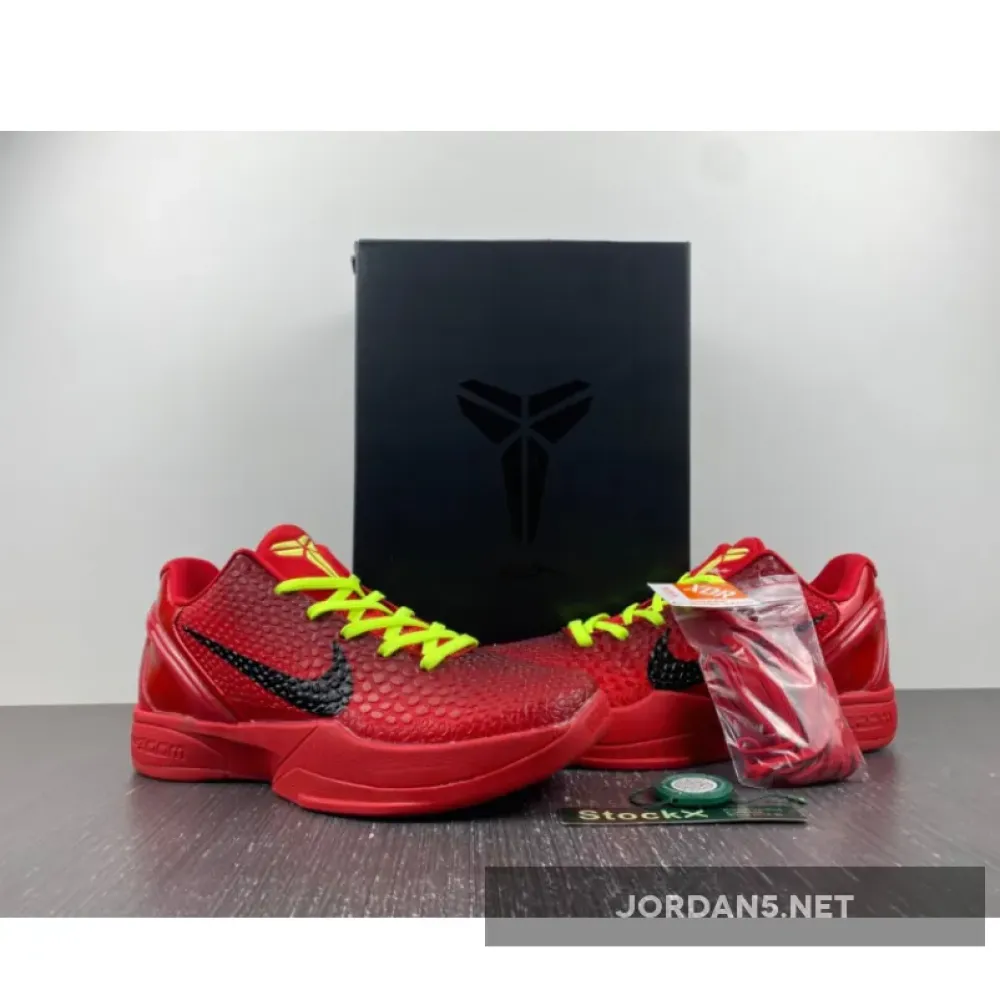 Nike Kobe 6 Protro Reverse Grinch Bright Crimson/Black  FV4921-600