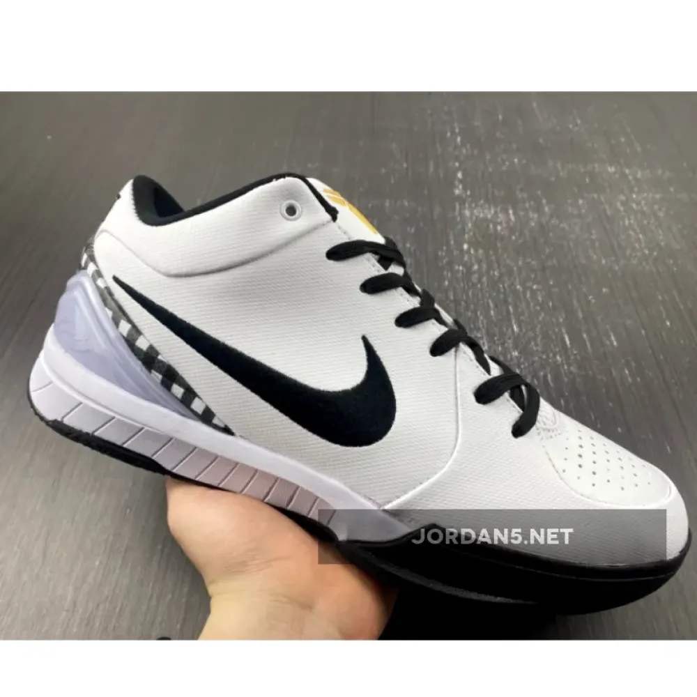 Nike Kobe 4 Protro “Gigi” White/Black-Metallic Gold-Bright Emerald  FJ9363-100