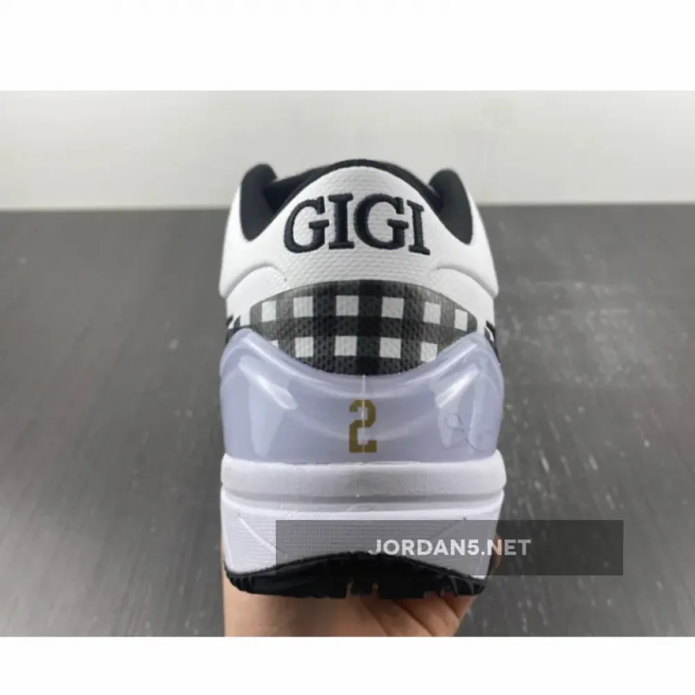 Nike Kobe 4 Protro “Gigi” White/Black-Metallic Gold-Bright Emerald  FJ9363-100