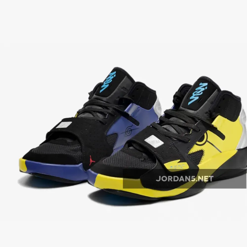 Jordan Zion 2 “Naruto vs. Sasuke” Black/Laser Blue-Yellow Strike  FB1628-087