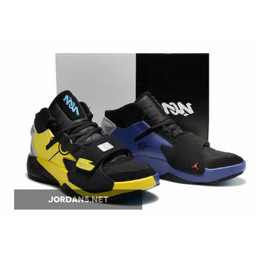 Jordan Zion 2 “Naruto vs. Sasuke” Black/Laser Blue-Yellow Strike  FB1628-087