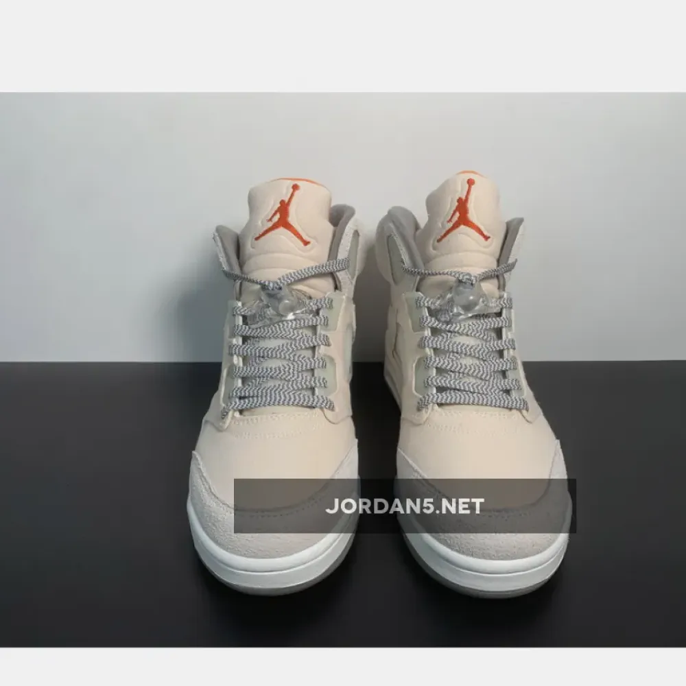 Air Jordan 5 Retro SE “Craft” Light Orewood Brown/Safety Orange  FD9222-180