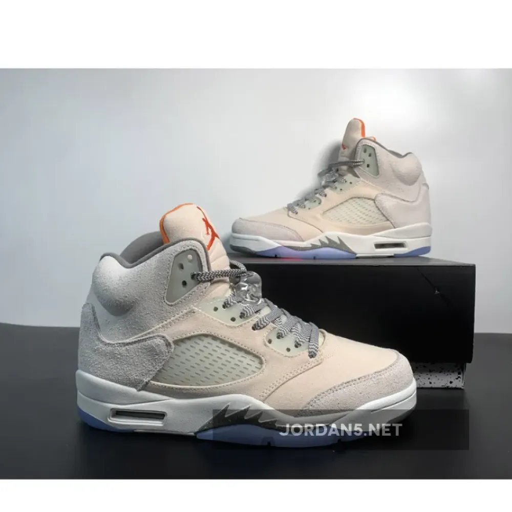 Air Jordan 5 Retro SE “Craft” Light Orewood Brown/Safety Orange  FD9222-180