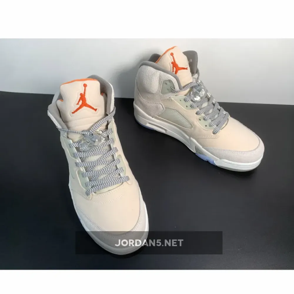 Air Jordan 5 Retro SE “Craft” Light Orewood Brown/Safety Orange  FD9222-180