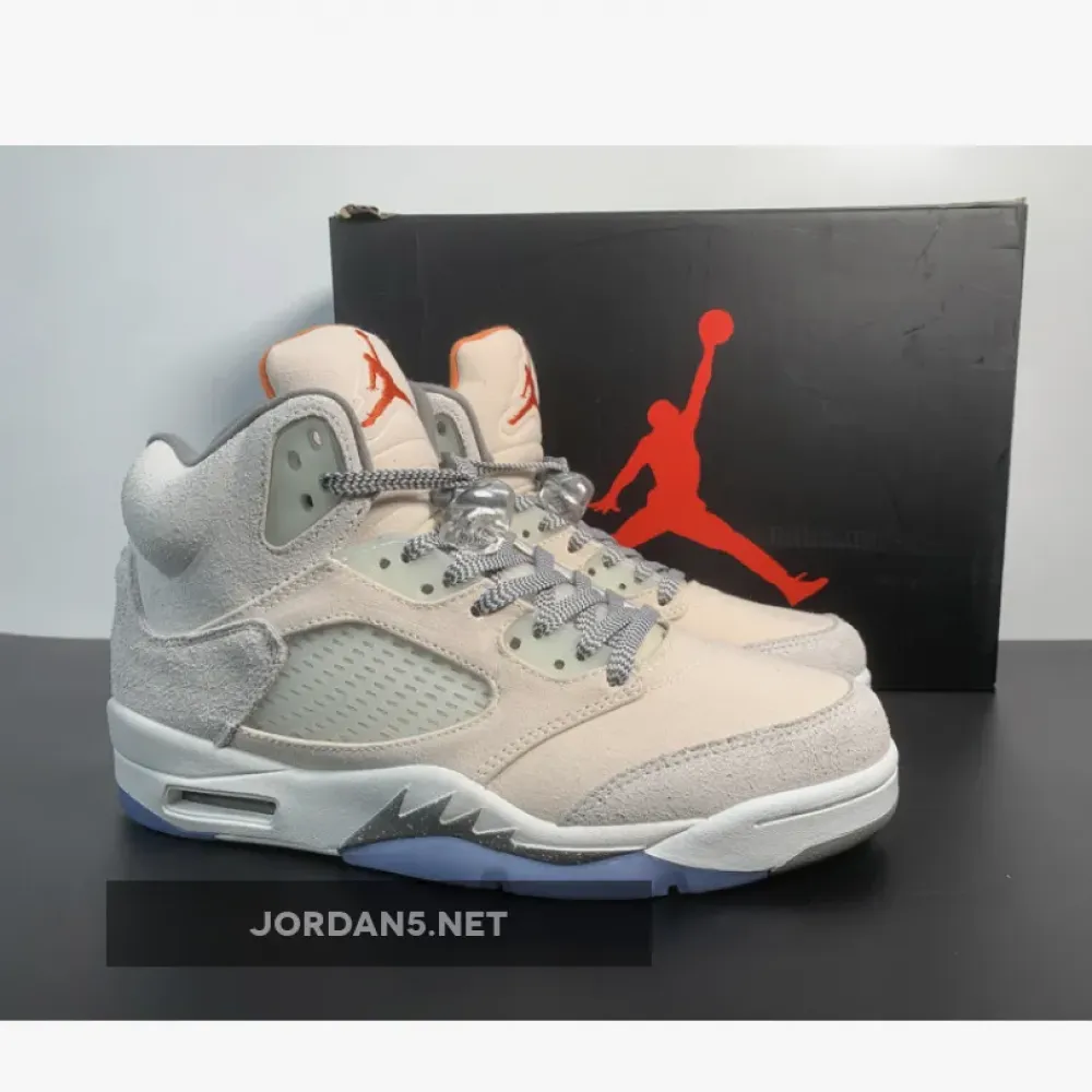 Air Jordan 5 Retro SE “Craft” Light Orewood Brown/Safety Orange  FD9222-180