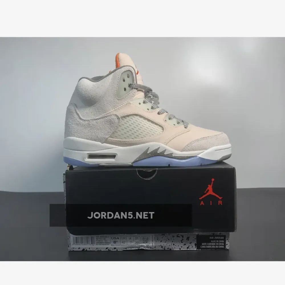Air Jordan 5 Retro SE “Craft” Light Orewood Brown/Safety Orange  FD9222-180