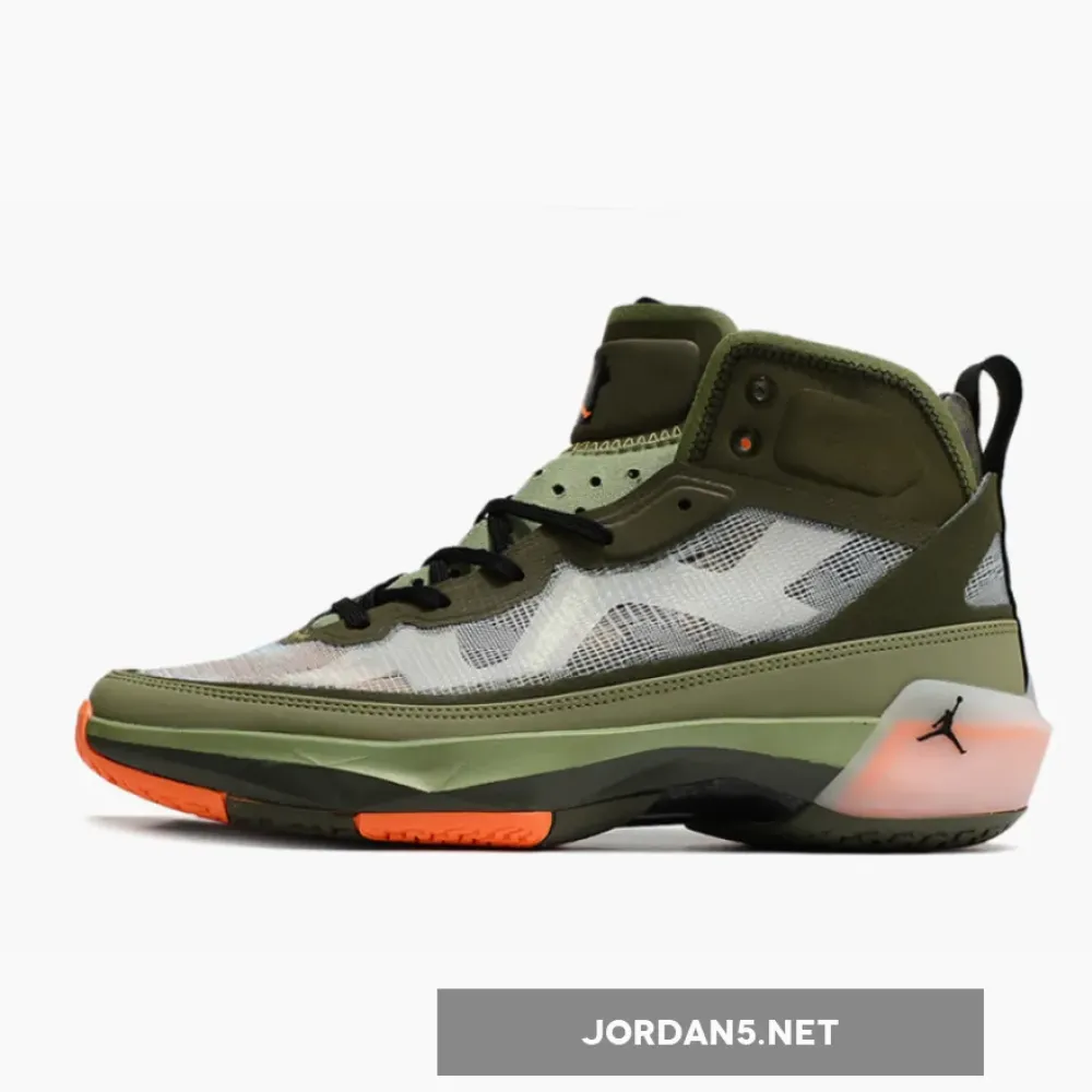 UNDFTD x Air Jordan 37 Oil Green/Black-Orange Horizon-Twilight Marsh  DV6255-300
