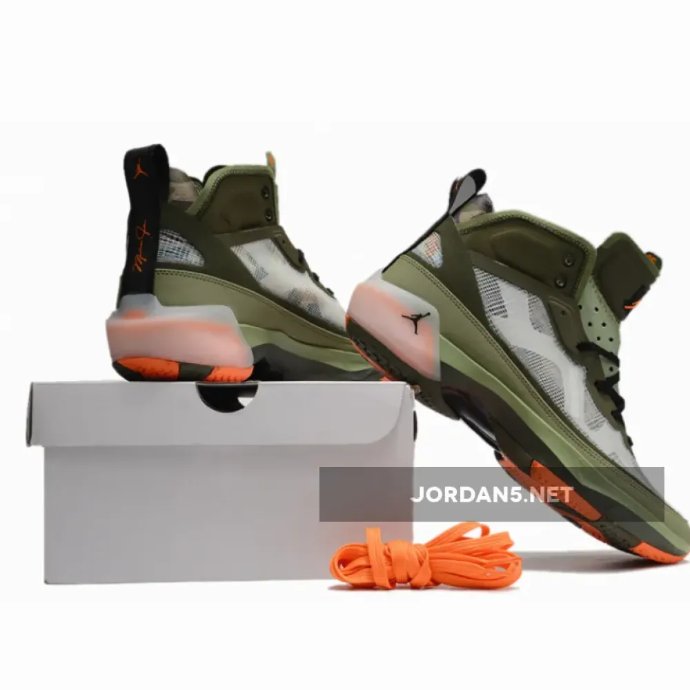 UNDFTD x Air Jordan 37 Oil Green/Black-Orange Horizon-Twilight Marsh  DV6255-300