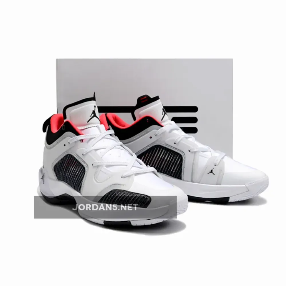 Air Jordan 37 Low White/Black-Siren Red DQ4122-100