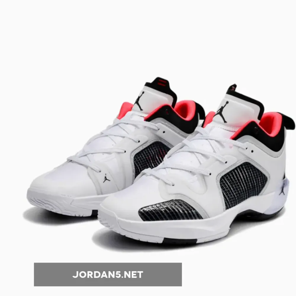 Air Jordan 37 Low White/Black-Siren Red DQ4122-100