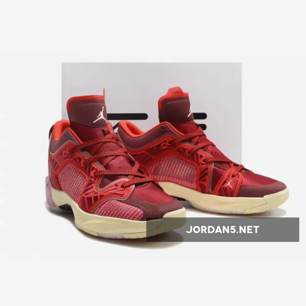 Air Jordan 37 Low Team Red/Sail-University Red-Muslin  DV9989-601