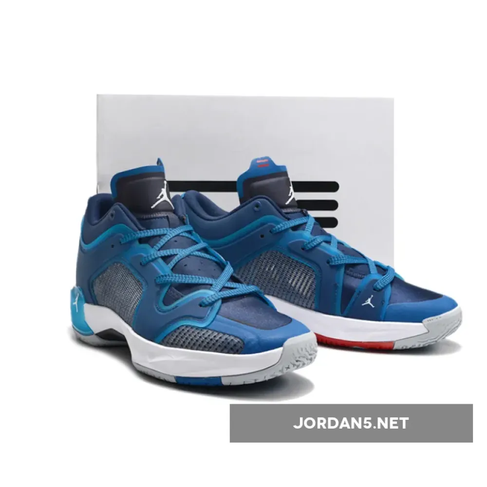 Air Jordan 37 Low ‘Fraternity’ Military Blue/White-Navy  DV9908-401