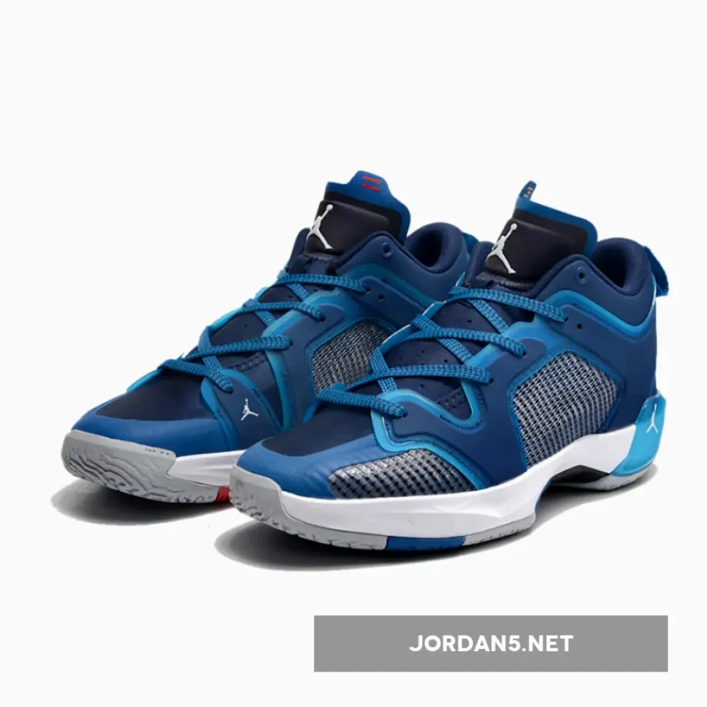 Air Jordan 37 Low ‘Fraternity’ Military Blue/White-Navy  DV9908-401