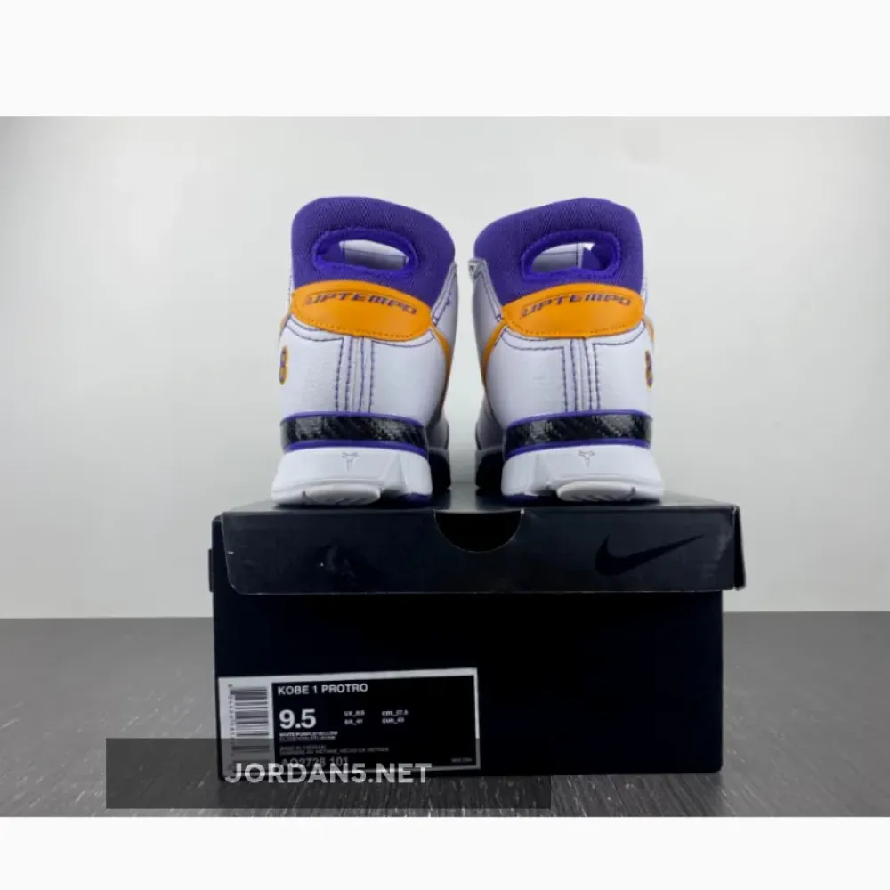 Nike Kobe 1 Protro ‘Close Out’ White/Del Sol-Varsity Purple  AQ2728-101