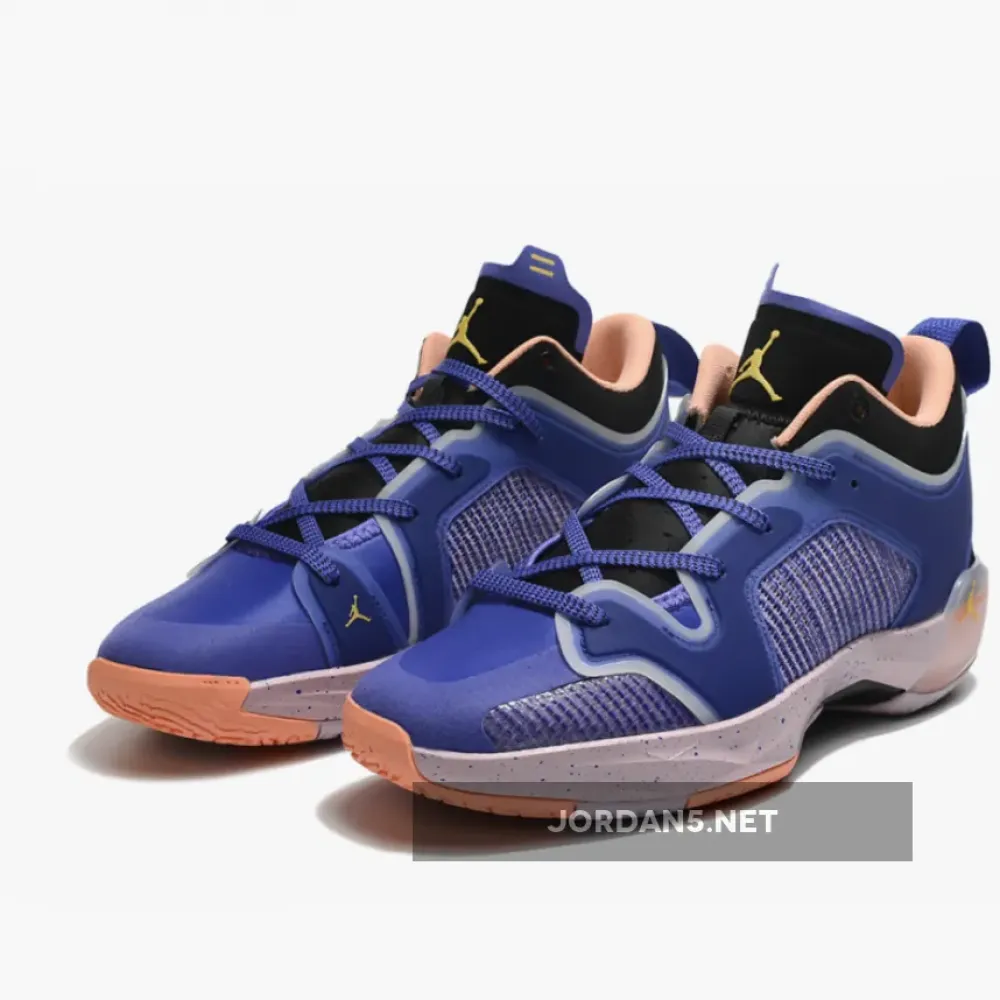 Air Jordan 37 Low Lapis/Saturn Gold-Black-Crimson Bliss-Iced Lilac DQ4122-400