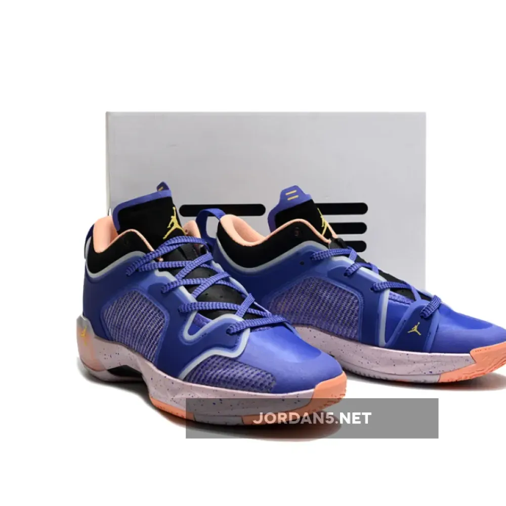 Air Jordan 37 Low Lapis/Saturn Gold-Black-Crimson Bliss-Iced Lilac DQ4122-400